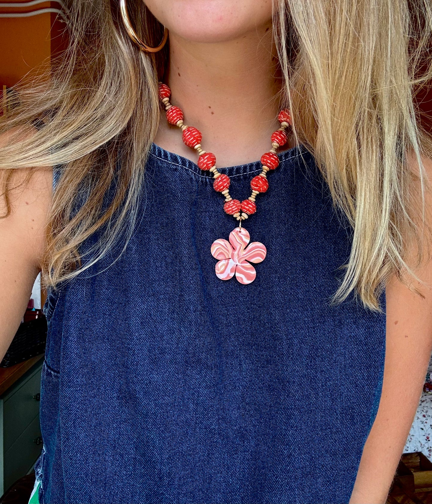 Kralenketting met Bloem