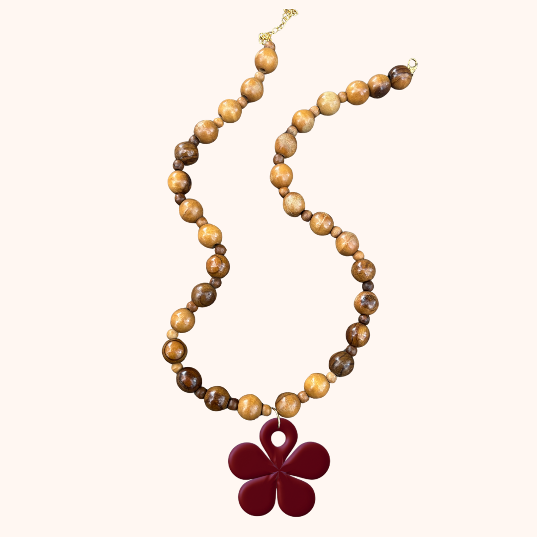 Kralenketting met bloem