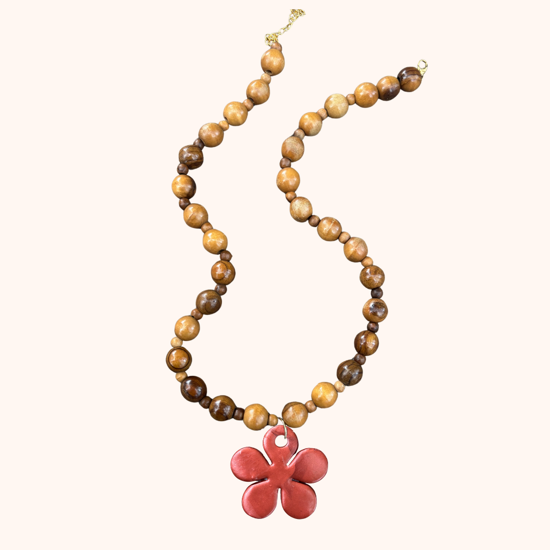 Kralenketting met bloem