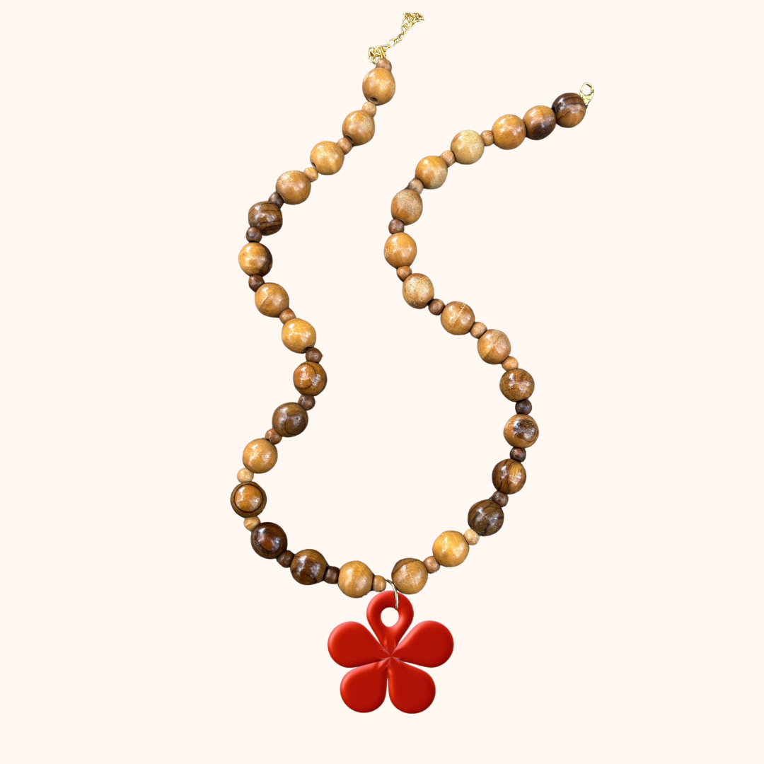 Kralenketting met bloem