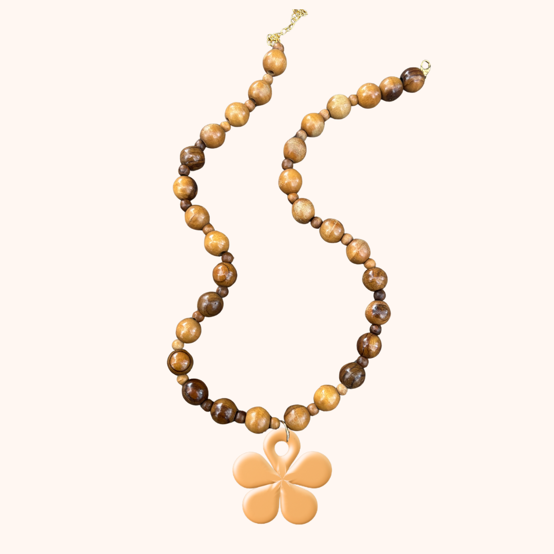 Kralenketting met bloem