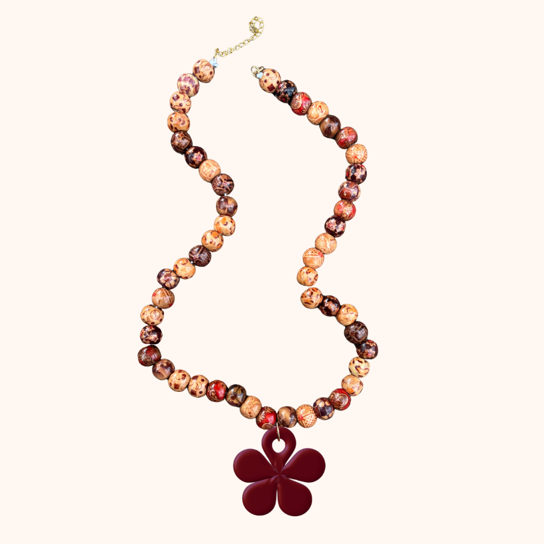 Kralenketting met bloem