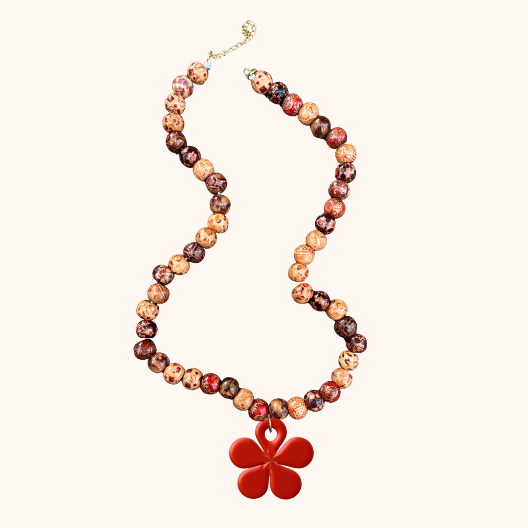 Kralenketting met bloem
