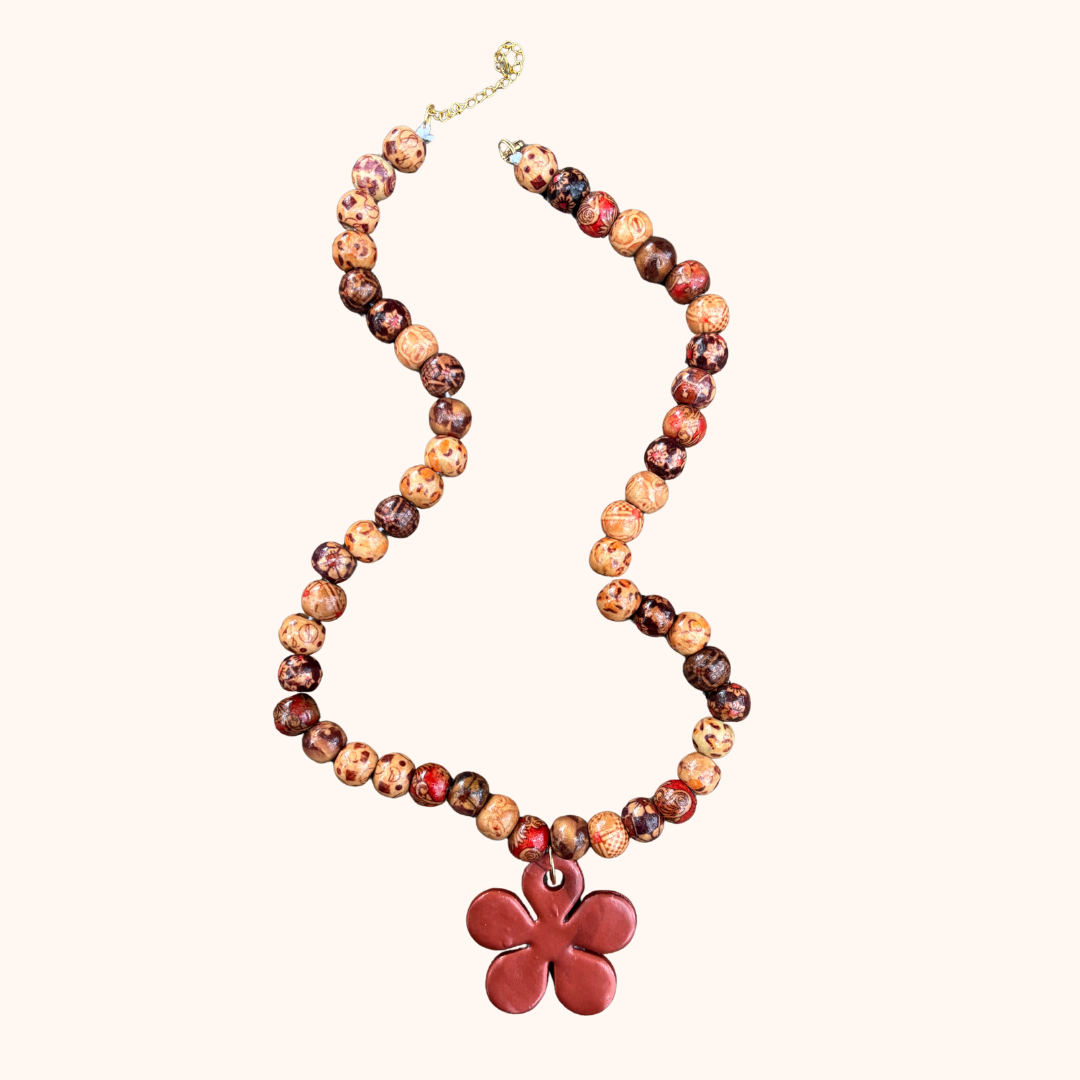 Kralenketting met bloem