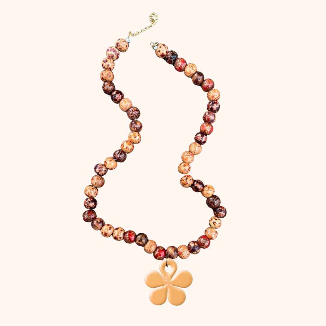 Kralenketting met bloem